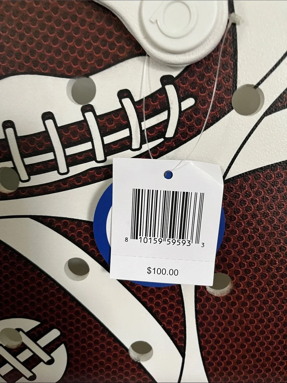 Bogg bagsSporty White & Brown Football Print Tote Bag